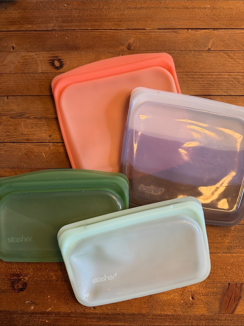 Stasher Reusable Silicone Storage Bags - Assorted Colors (Set)
